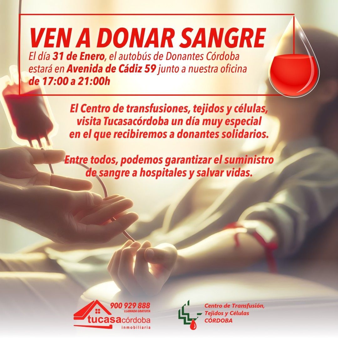 ¡Súmate a la solidaridad! Donación de sangre en Tucasacórdoba