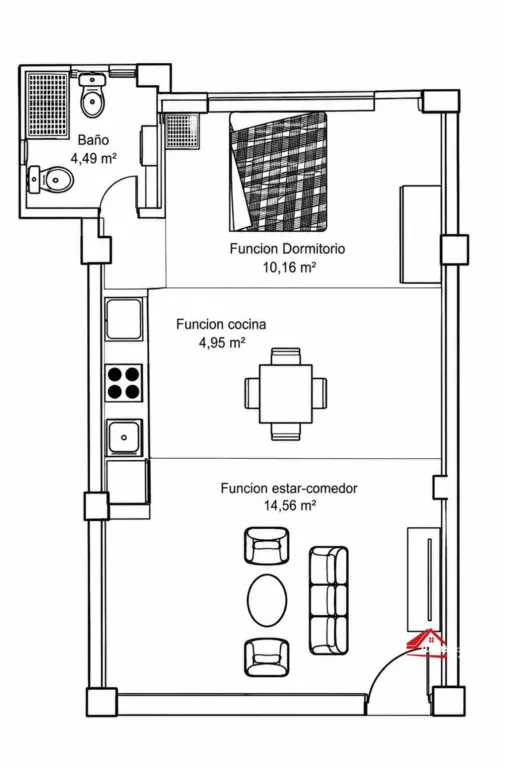 Loft en Barrio del Naranjo